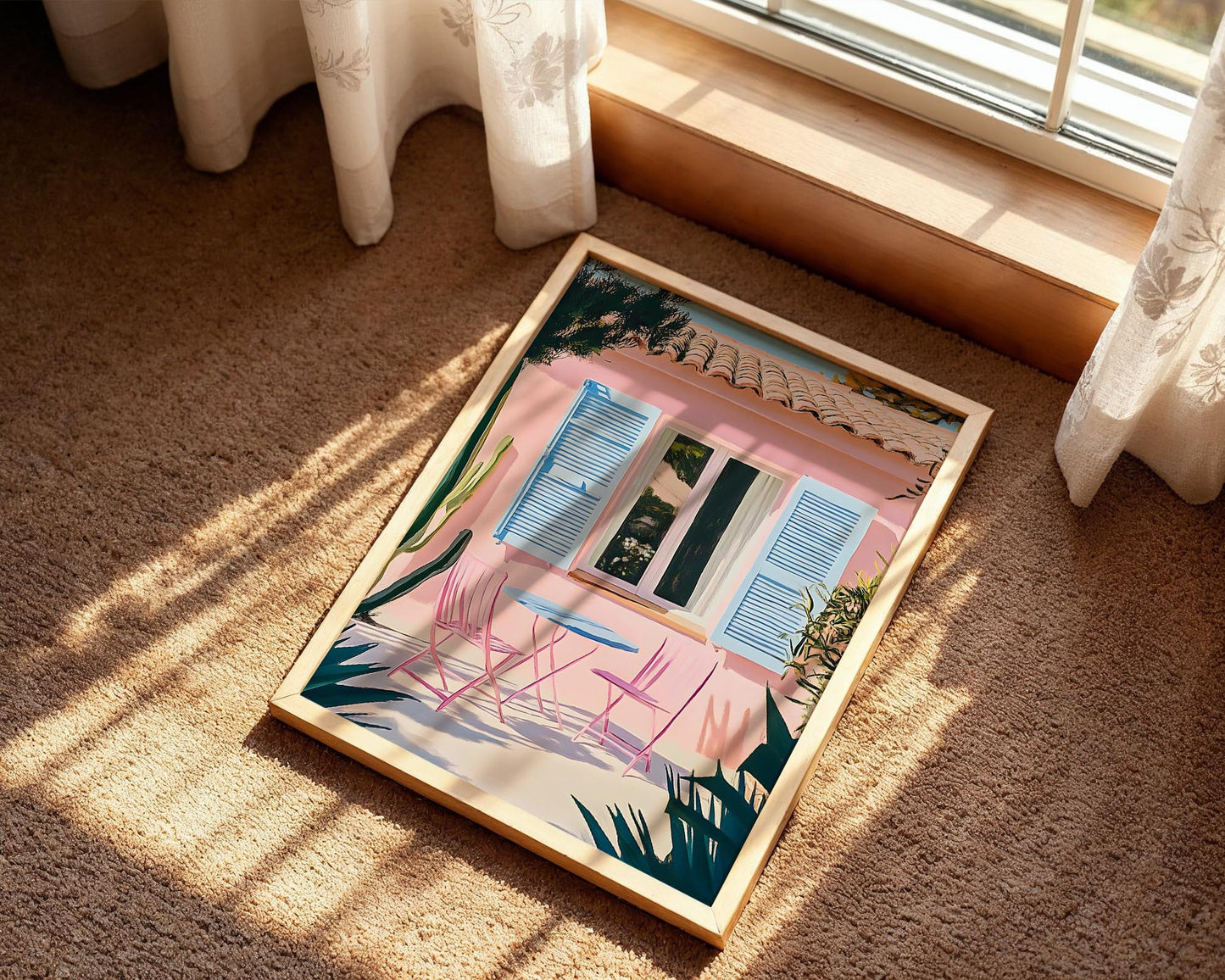 Hidden Patio – French Riviera Wall Art Print