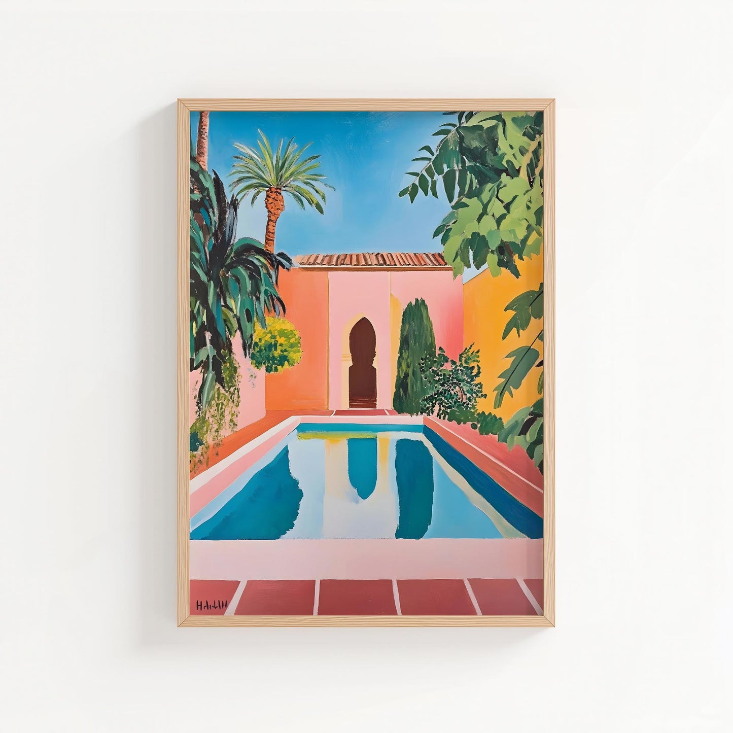 Hidden Pool – Moroccan Riad Wall Art Print