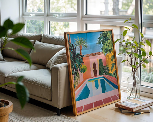 Hidden Pool – Moroccan Riad Wall Art Print