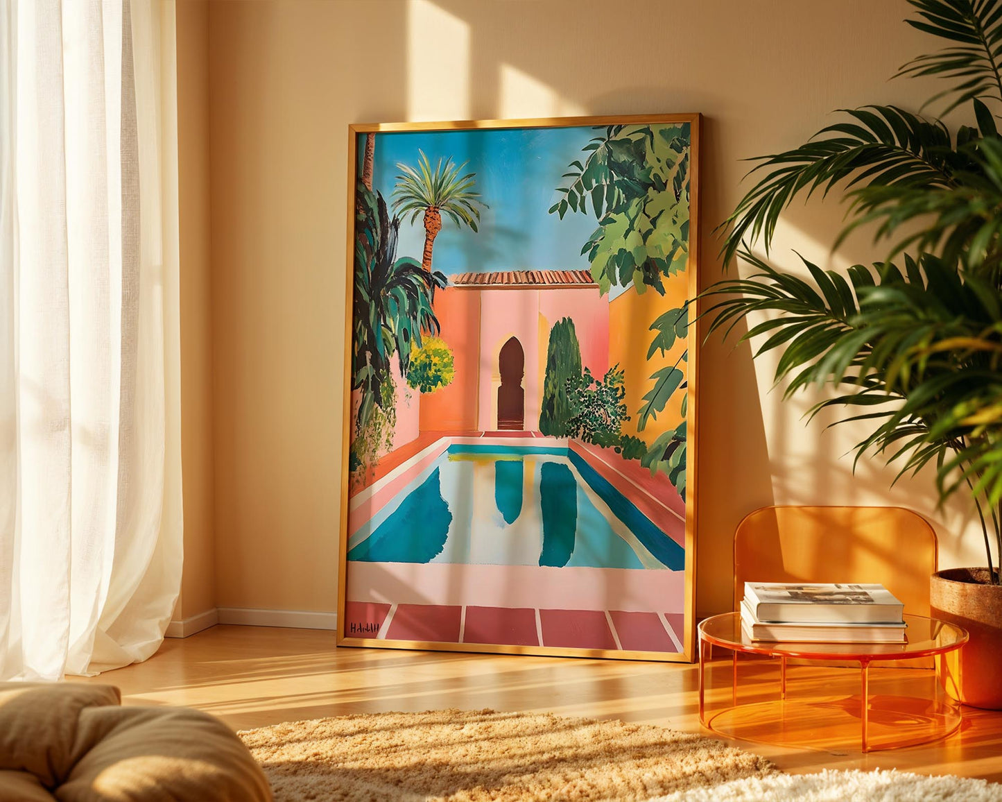 Hidden Pool – Moroccan Riad Wall Art Print