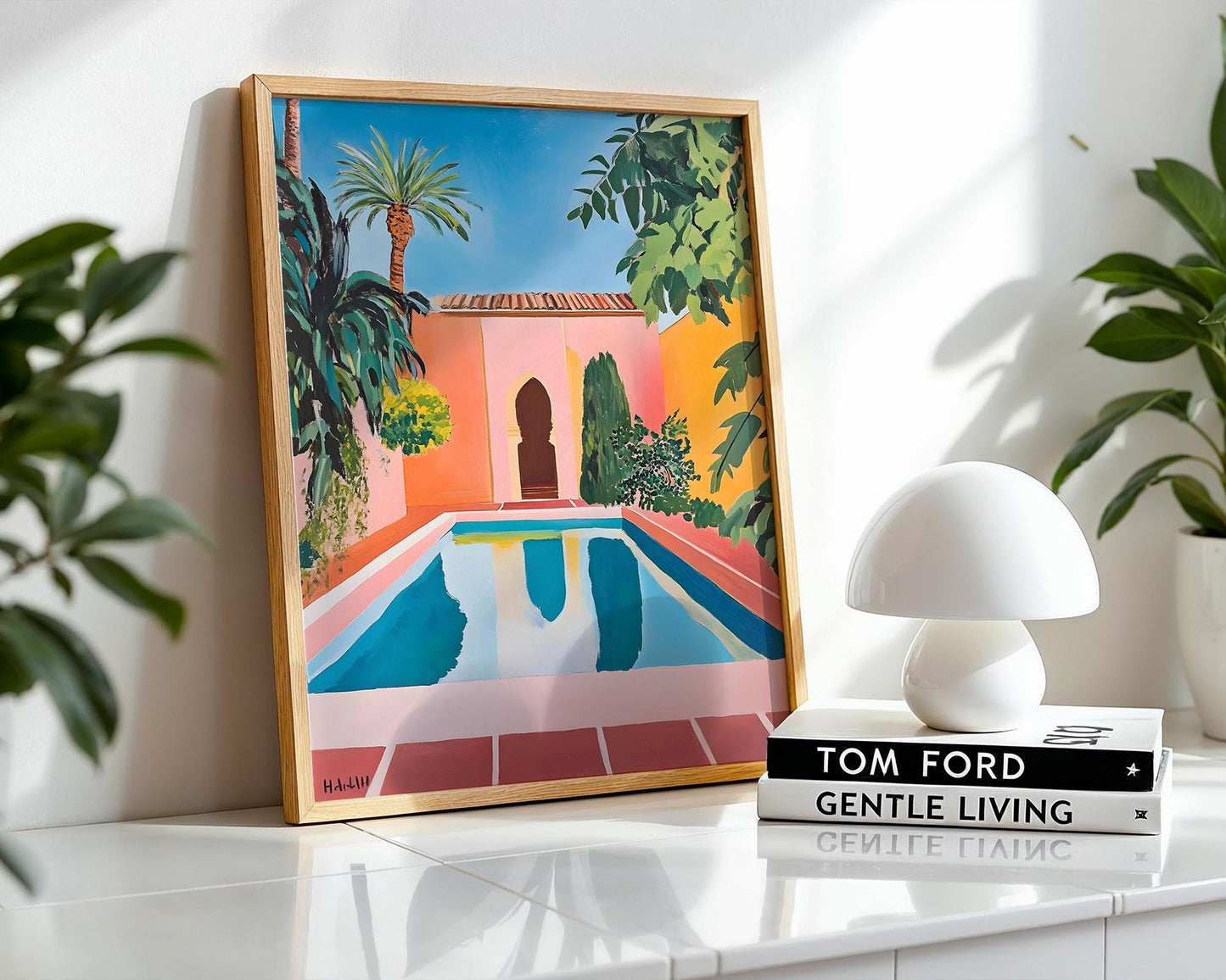 Hidden Pool – Moroccan Riad Wall Art Print