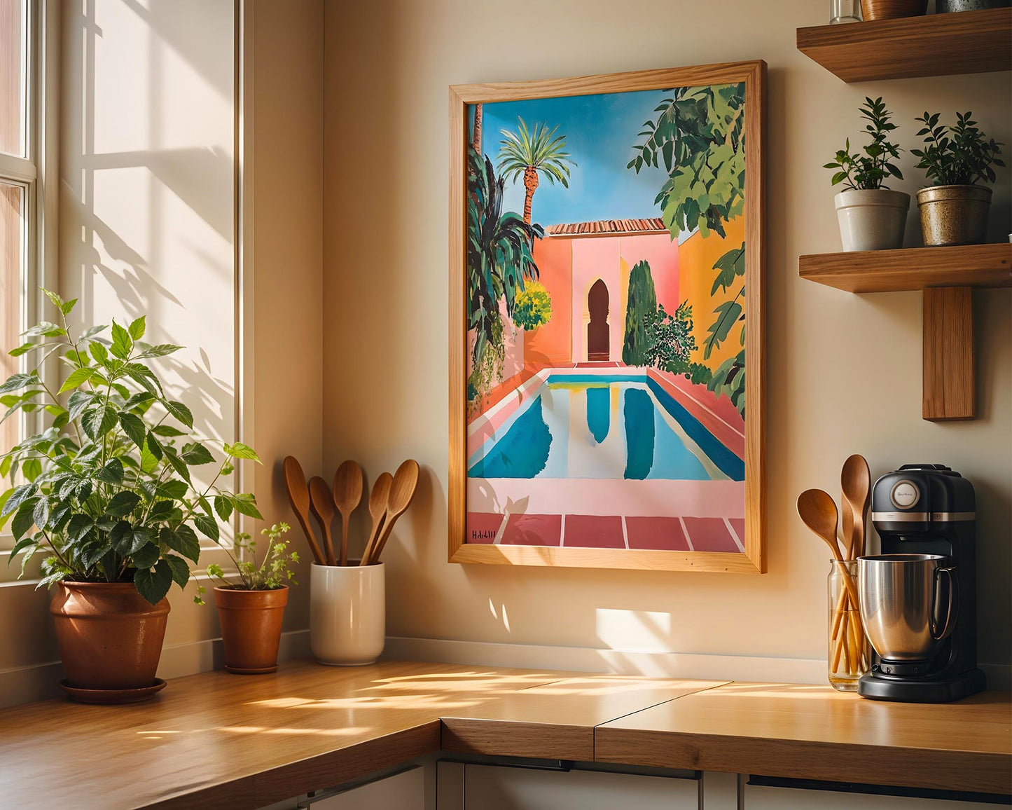 Hidden Pool – Moroccan Riad Wall Art Print