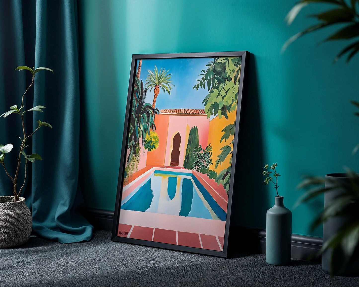 Hidden Pool – Moroccan Riad Wall Art Print