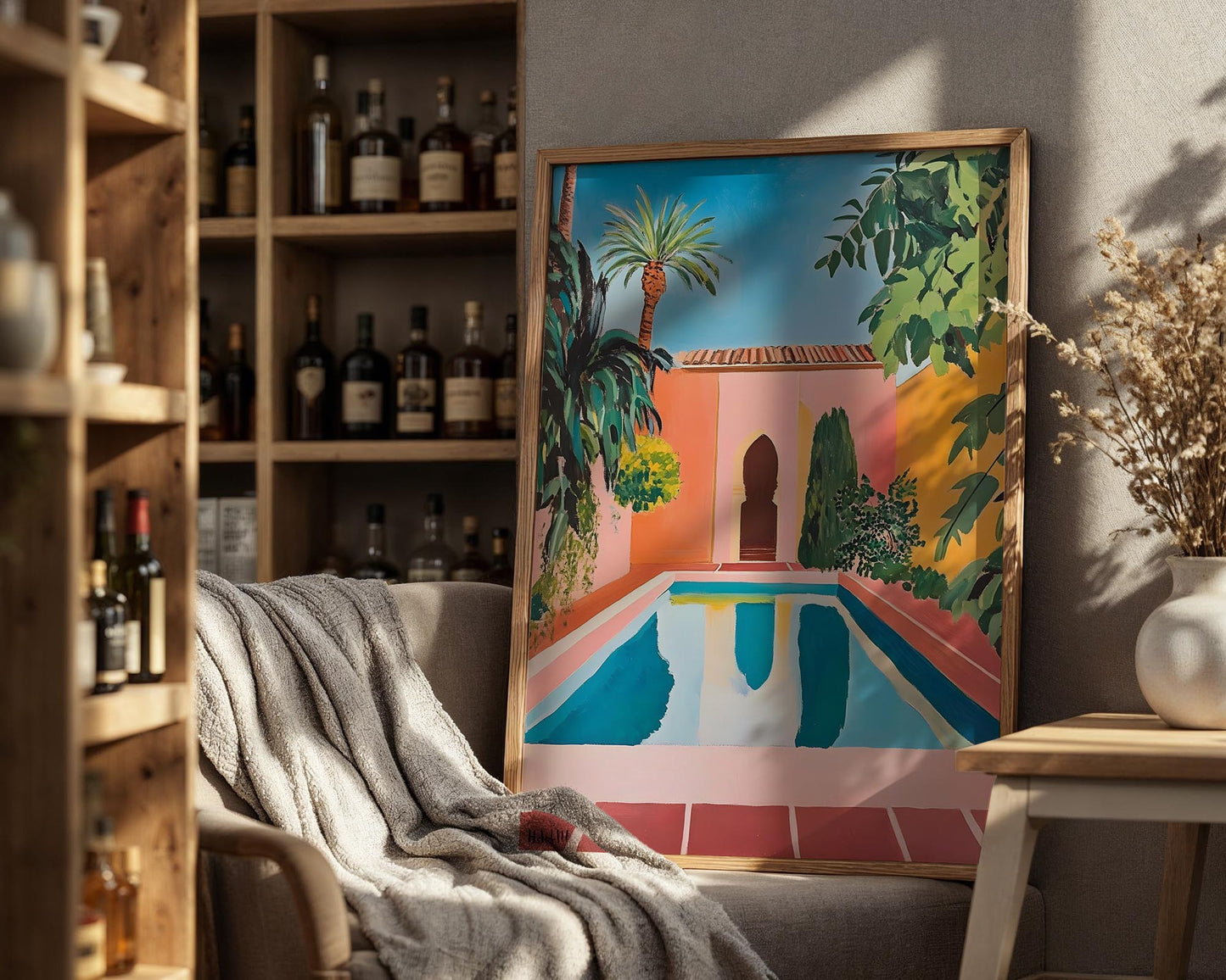 Hidden Pool – Moroccan Riad Wall Art Print