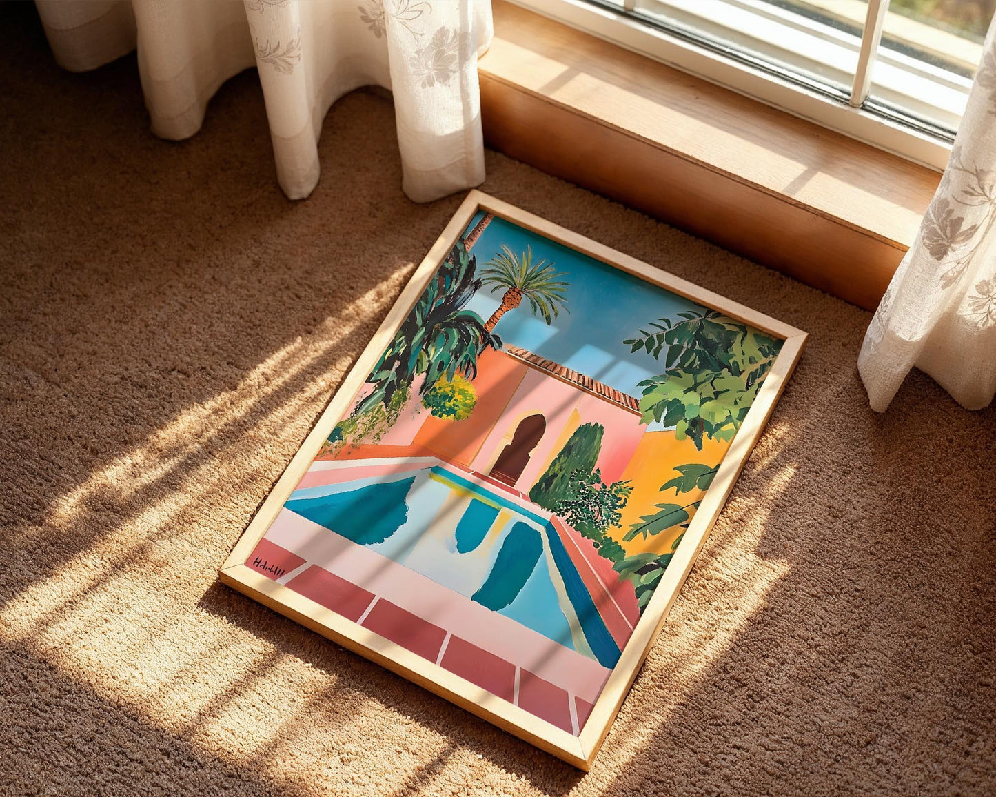 Hidden Pool – Moroccan Riad Wall Art Print