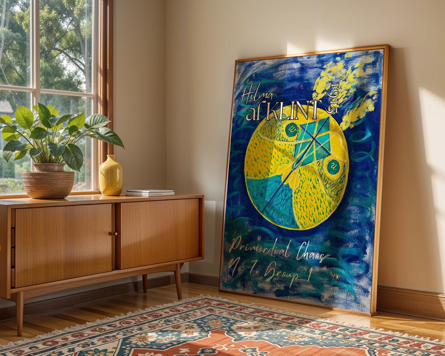 Hilma af Klint — Primordial Chaos No. 7 | Blue Yellow Abstract Art Print | Group I, 1915