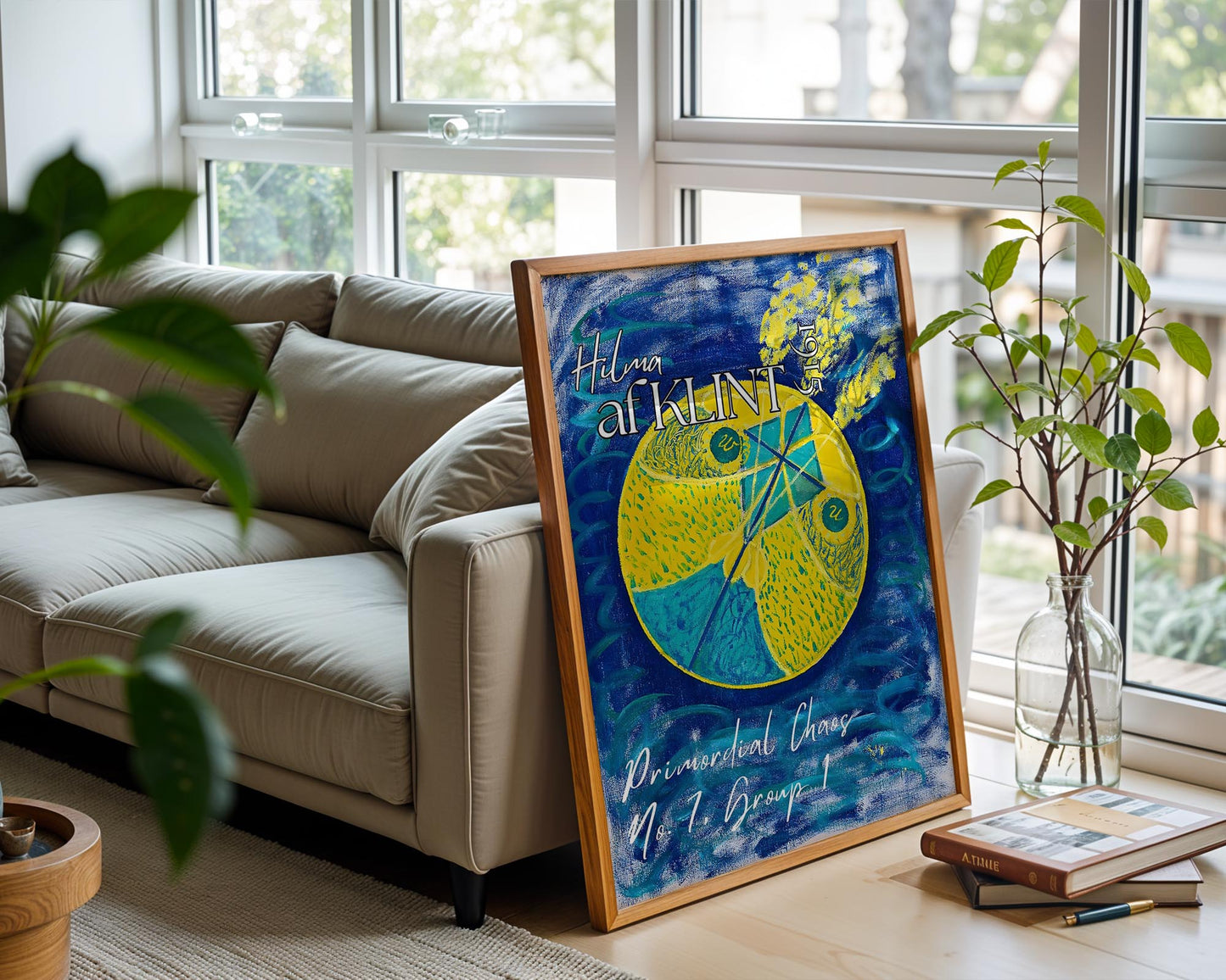 Hilma af Klint — Primordial Chaos No. 7 | Blue Yellow Abstract Art Print | Group I, 1915