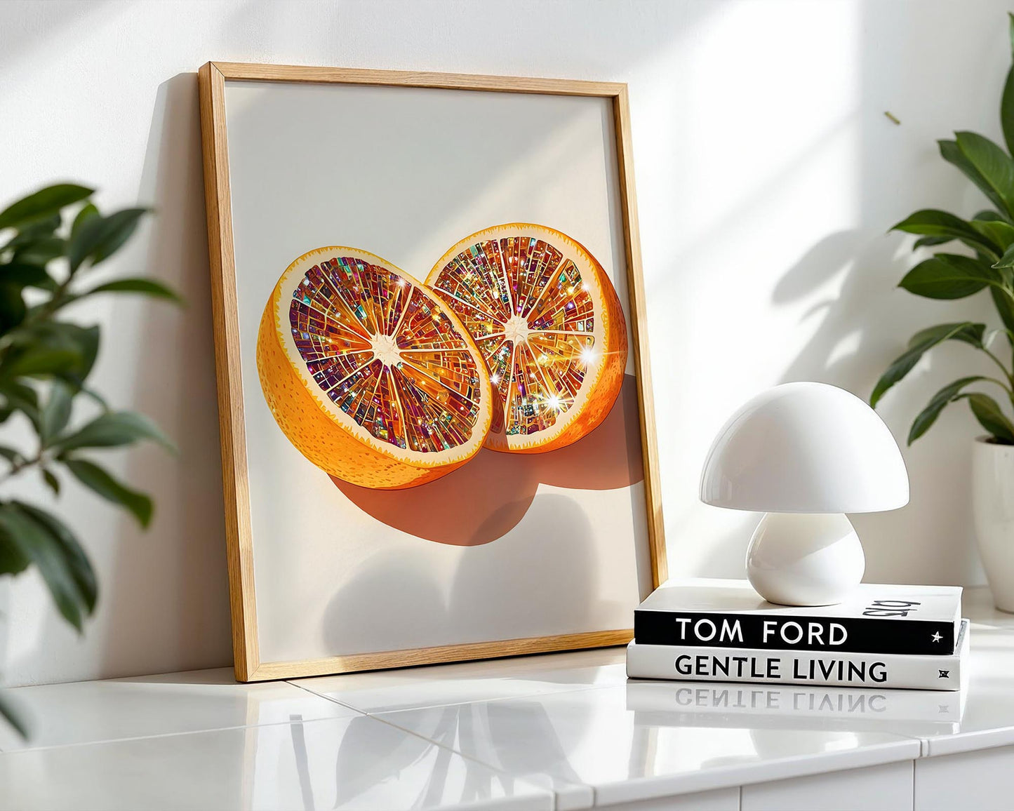 Jewel Disco Orange | Disco Fruits Art Print