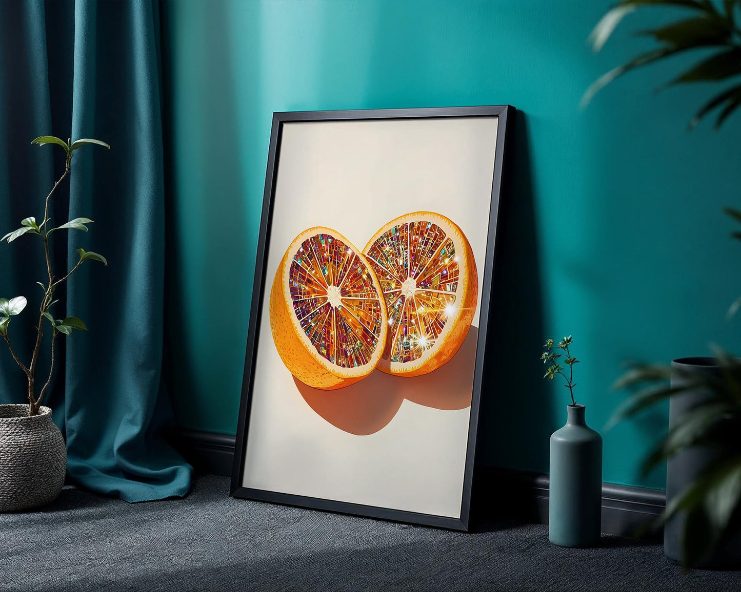 Jewel Disco Orange | Disco Fruits Art Print