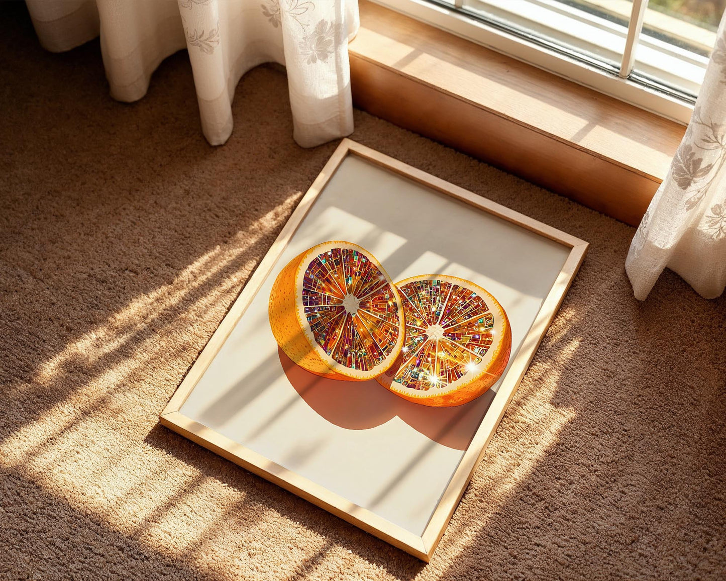 Jewel Disco Orange | Disco Fruits Art Print