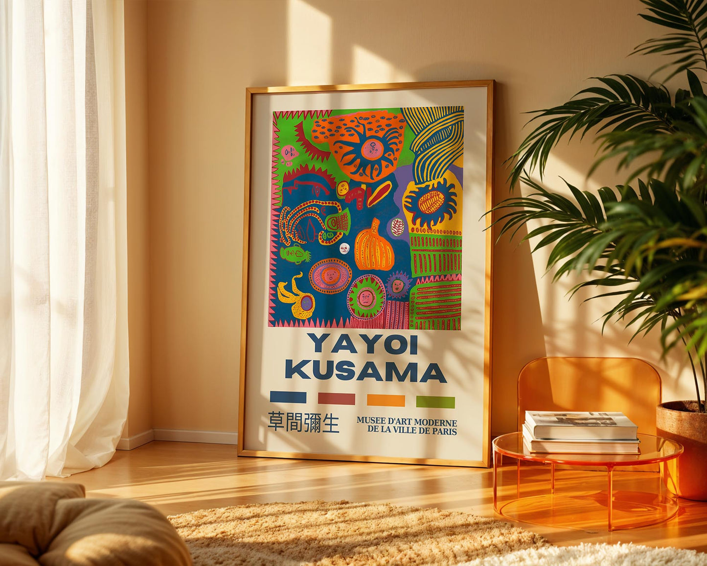 Kusama Inspired Exhibition Poster – Colourful Japanese Pop Art Print