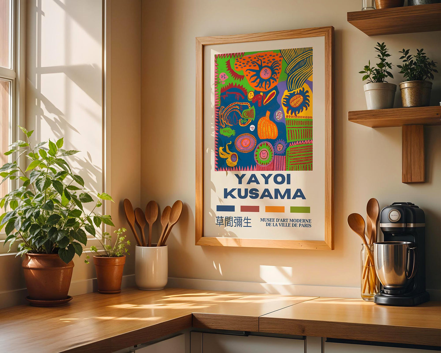 Kusama Inspired Exhibition Poster – Colourful Japanese Pop Art Print