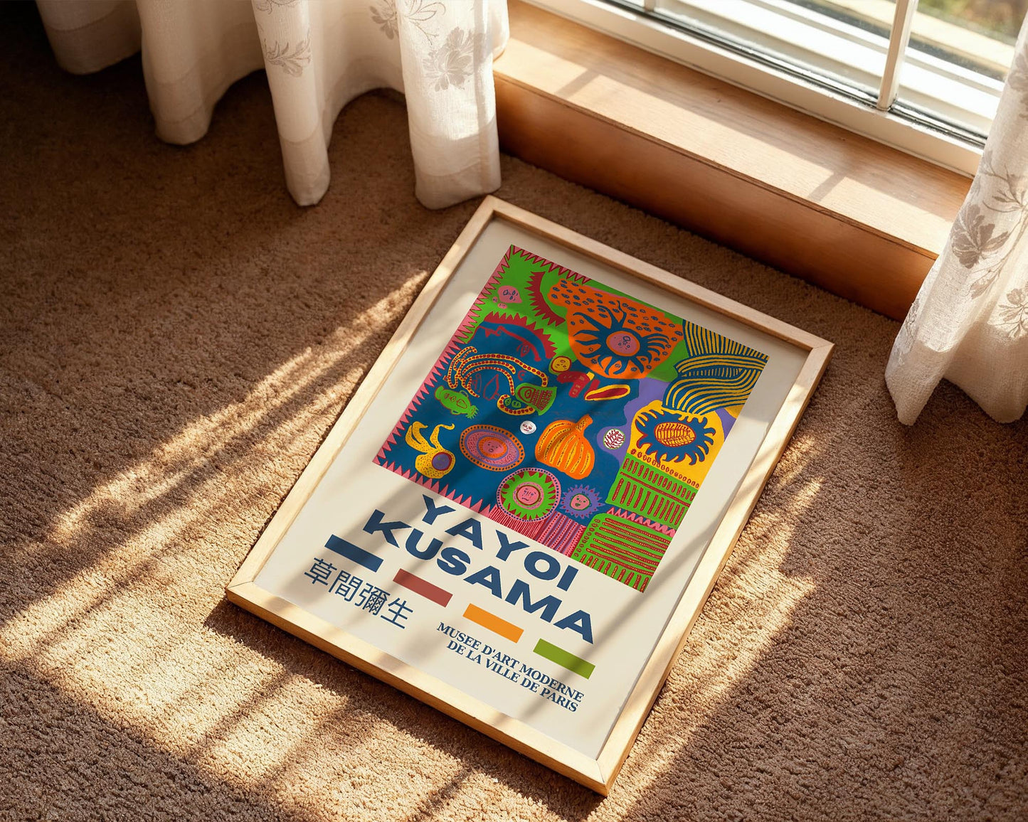 Kusama Inspired Exhibition Poster – Colourful Japanese Pop Art Print