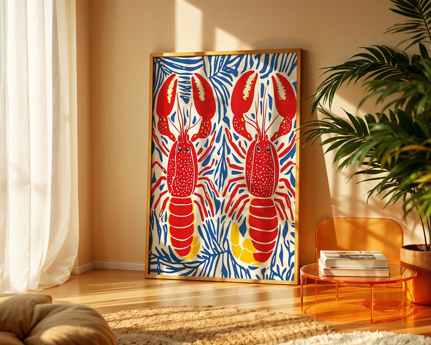 Lobster Mates – Colourful Coastal Wall Art Print