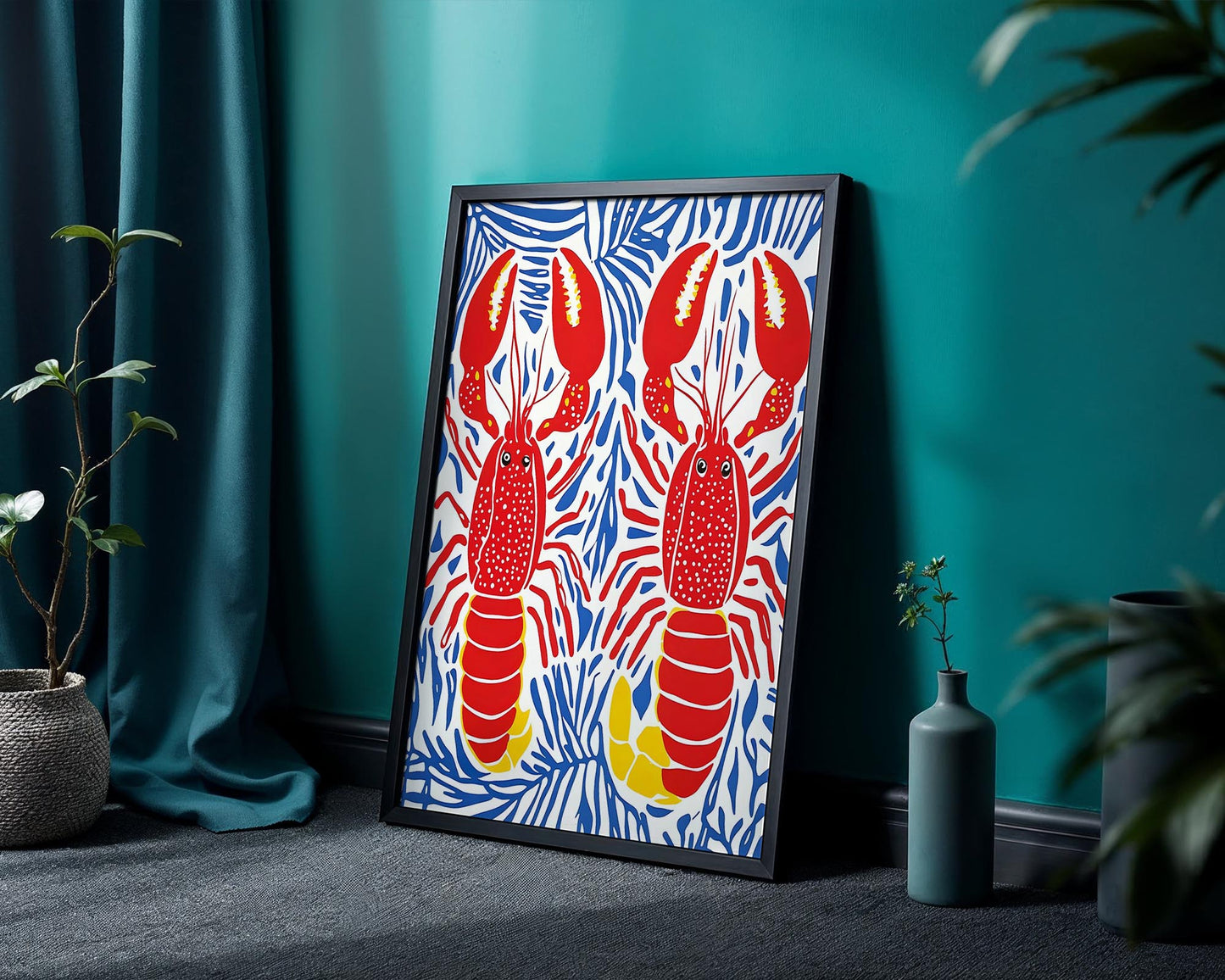 Lobster Mates – Colourful Coastal Wall Art Print