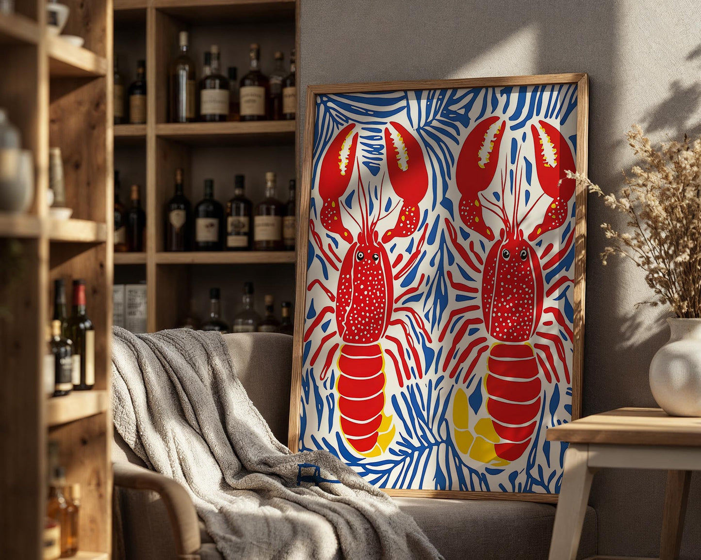 Lobster Mates – Colourful Coastal Wall Art Print