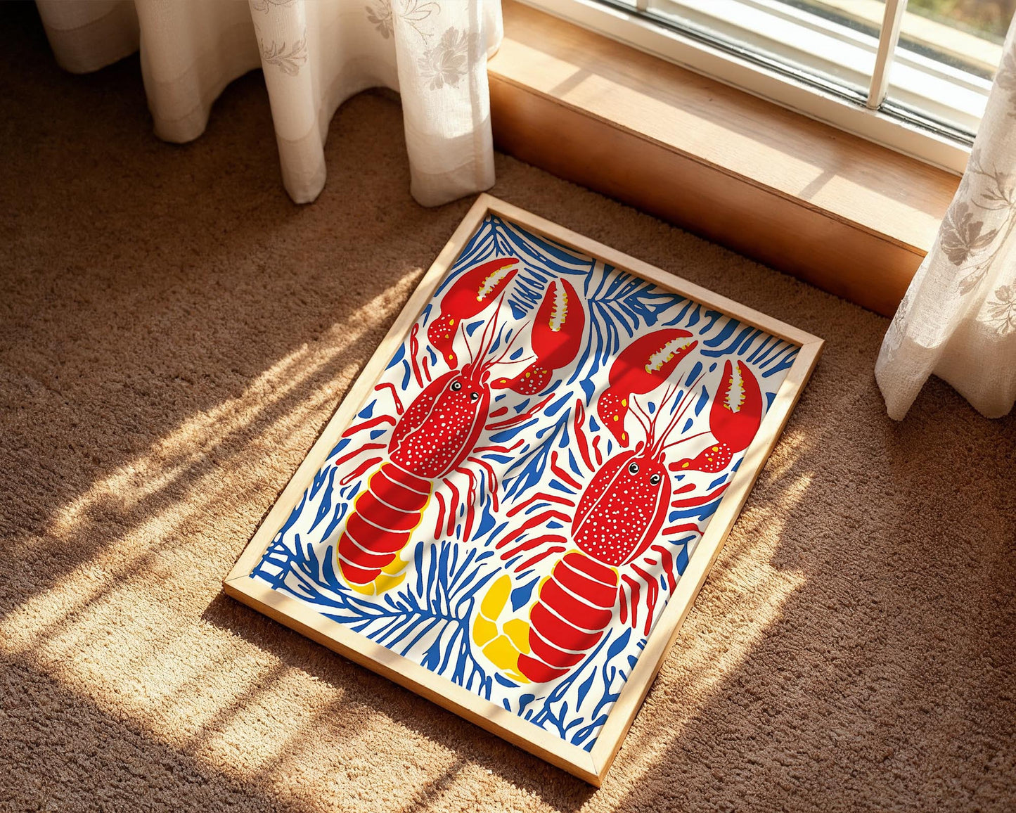 Lobster Mates – Colourful Coastal Wall Art Print