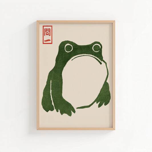 Grumpy Toad – Matsumoto Hoji Frog Print Reproduction