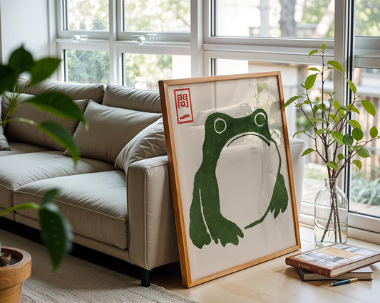 Grumpy Toad – Matsumoto Hoji Frog Print Reproduction