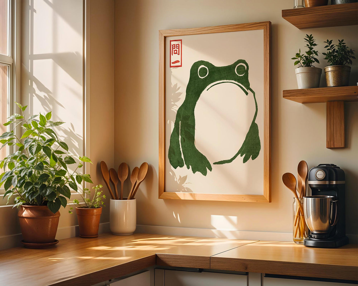 Grumpy Toad – Matsumoto Hoji Frog Print Reproduction