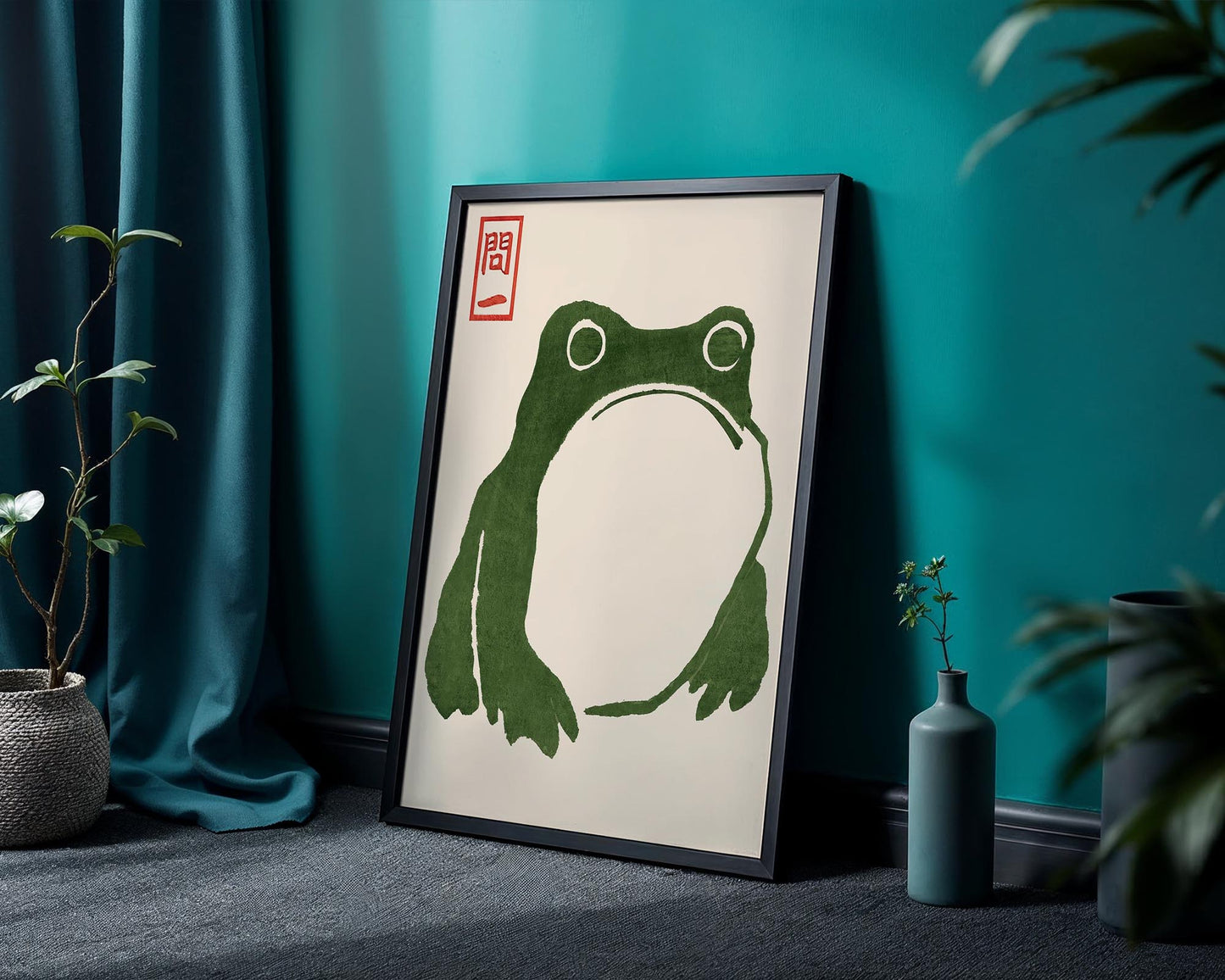 Grumpy Toad – Matsumoto Hoji Frog Print Reproduction