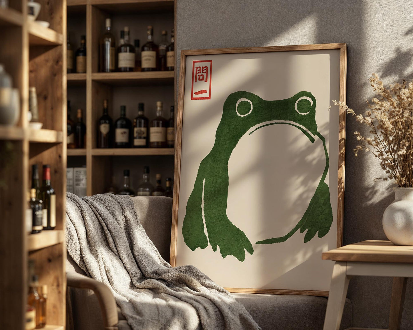Grumpy Toad – Matsumoto Hoji Frog Print Reproduction