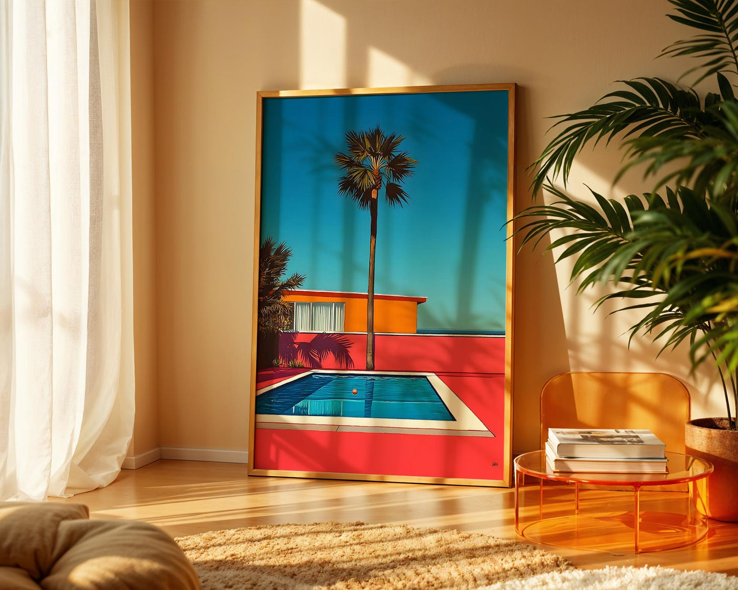 Modern Oasis – Palm Springs Poolside Wall Art Print