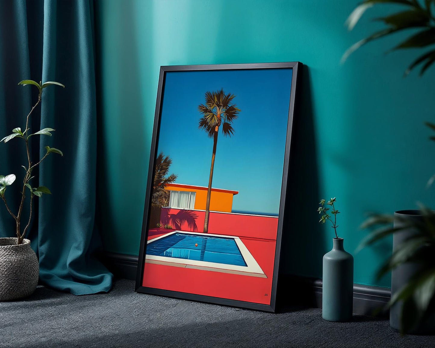 Modern Oasis – Palm Springs Poolside Wall Art Print