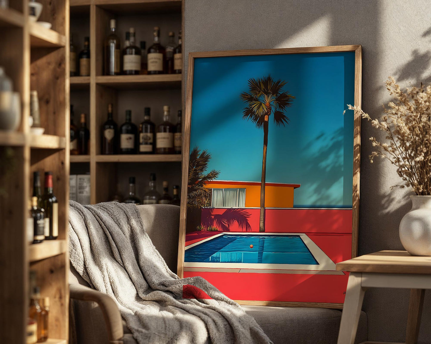 Modern Oasis – Palm Springs Poolside Wall Art Print