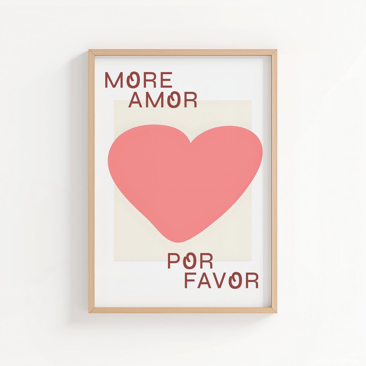 More Amor Por Favor | Modern Love Typography Print