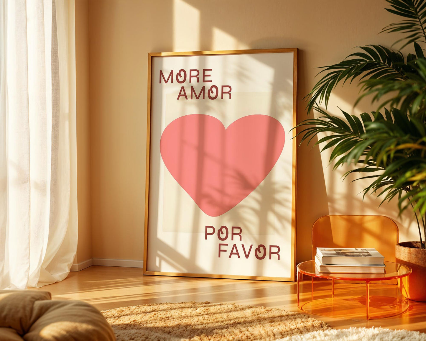 More Amor Por Favor | Modern Love Typography Print