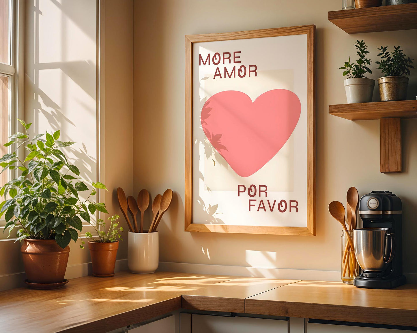 More Amor Por Favor | Modern Love Typography Print