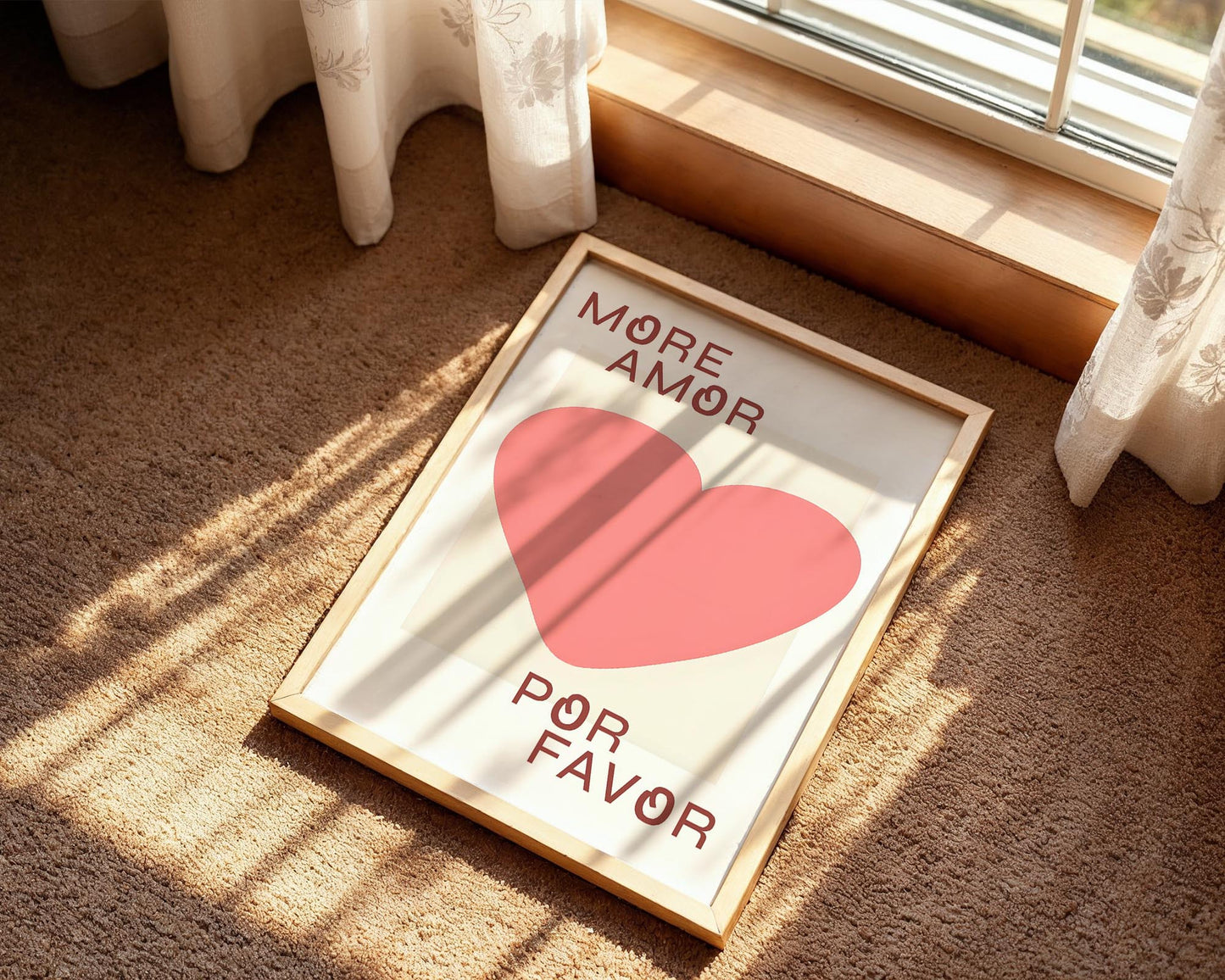 More Amor Por Favor | Modern Love Typography Print