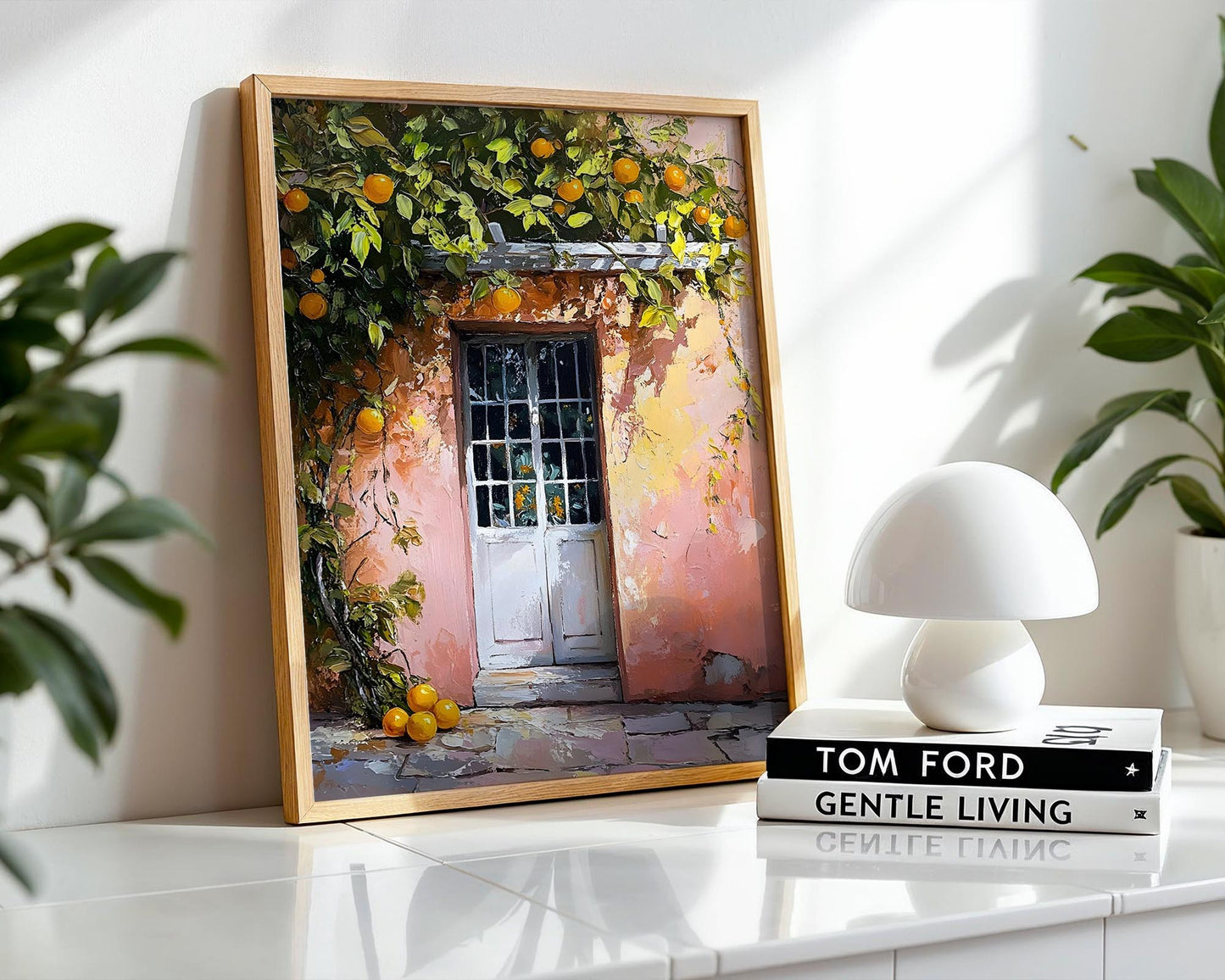 Orange Door – Mediterranean Rustic Wall Art Print