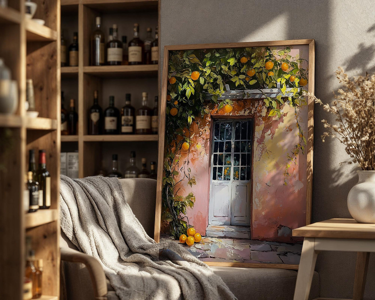 Orange Door – Mediterranean Rustic Wall Art Print