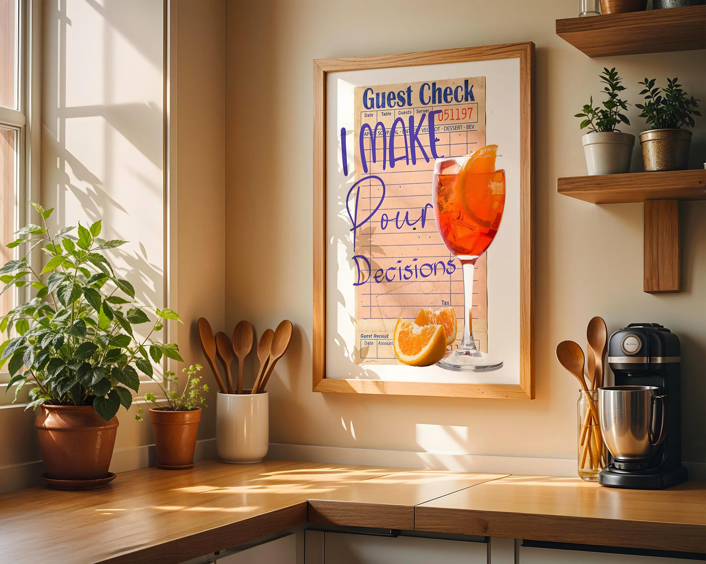Pour Decisions | Funny Cocktail Wall Art