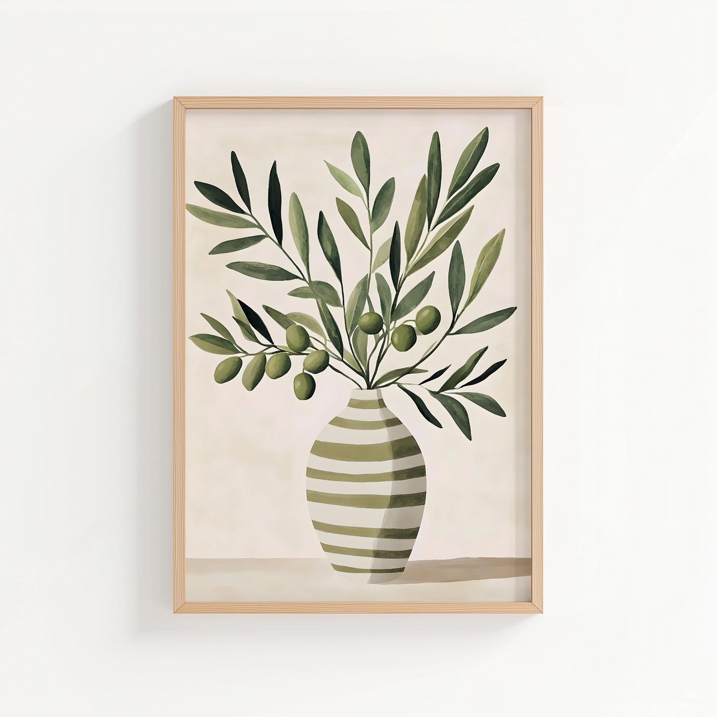 Simple Olives – Minimalist Mediterranean Wall Art Print