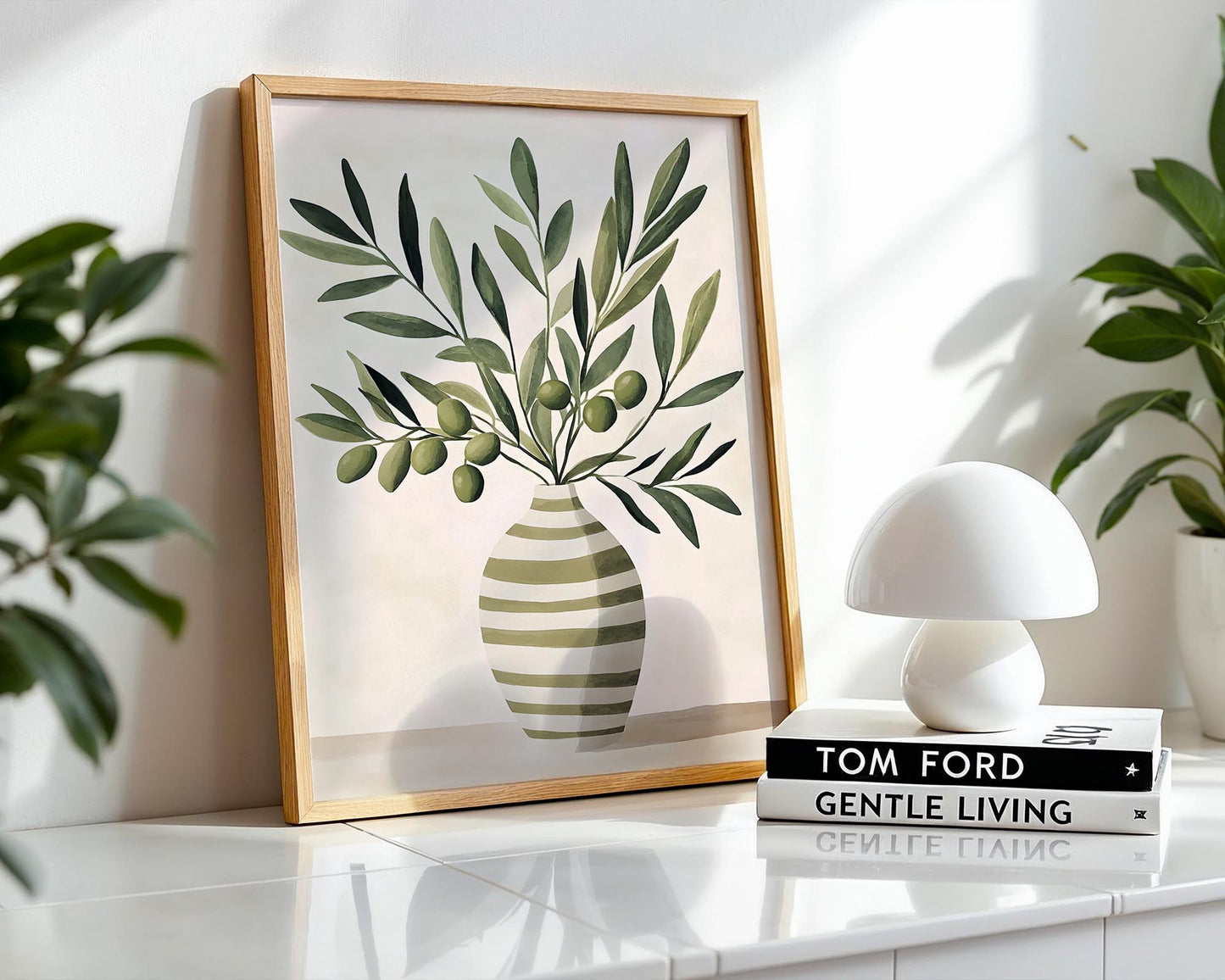 Simple Olives – Minimalist Mediterranean Wall Art Print