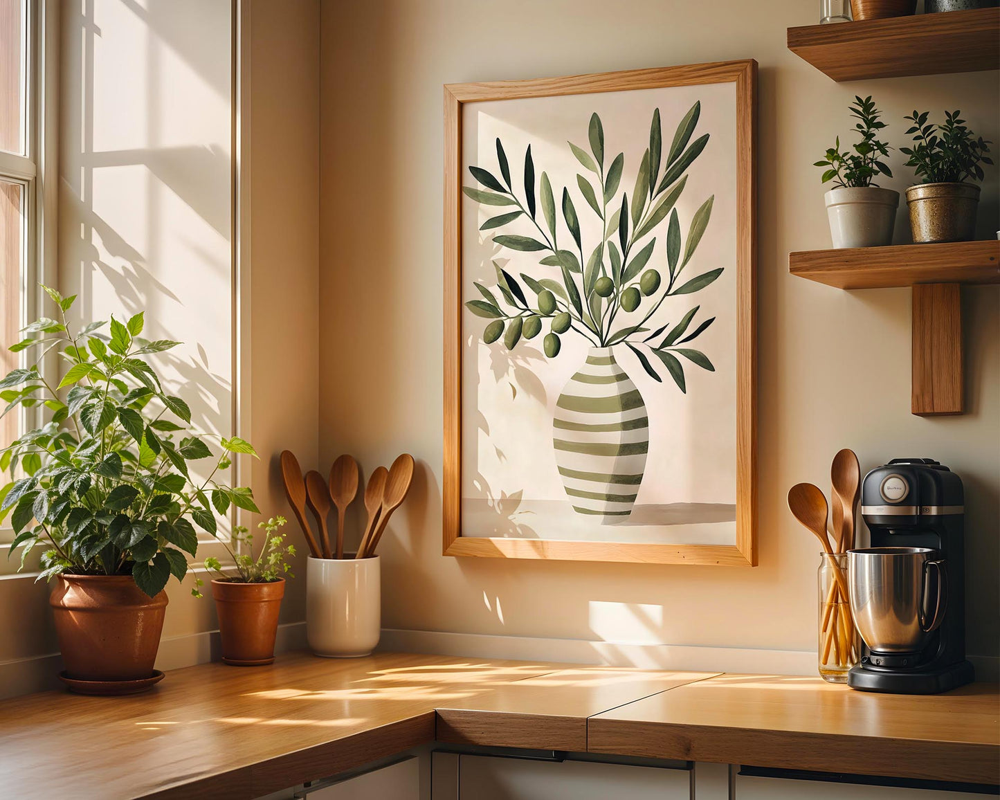 Simple Olives – Minimalist Mediterranean Wall Art Print