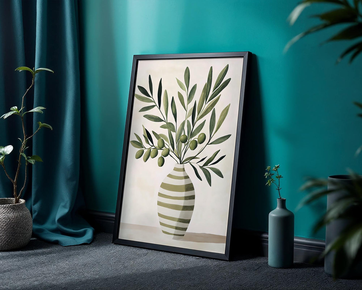 Simple Olives – Minimalist Mediterranean Wall Art Print