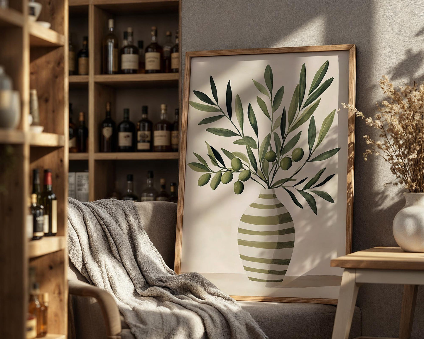 Simple Olives – Minimalist Mediterranean Wall Art Print