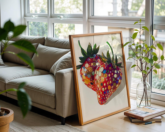 Strawberry Party | Disco Fruits Art Print