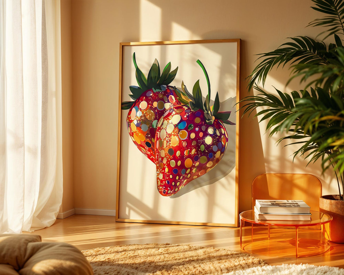 Strawberry Party | Disco Fruits Art Print