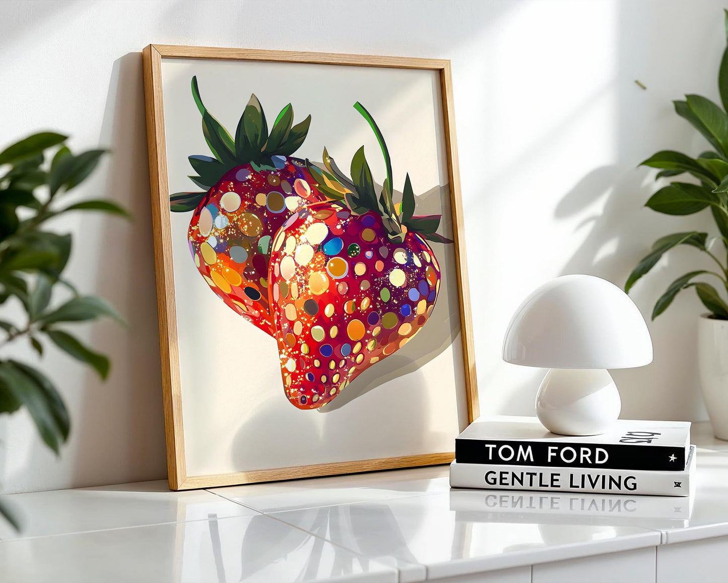 Strawberry Party | Disco Fruits Art Print