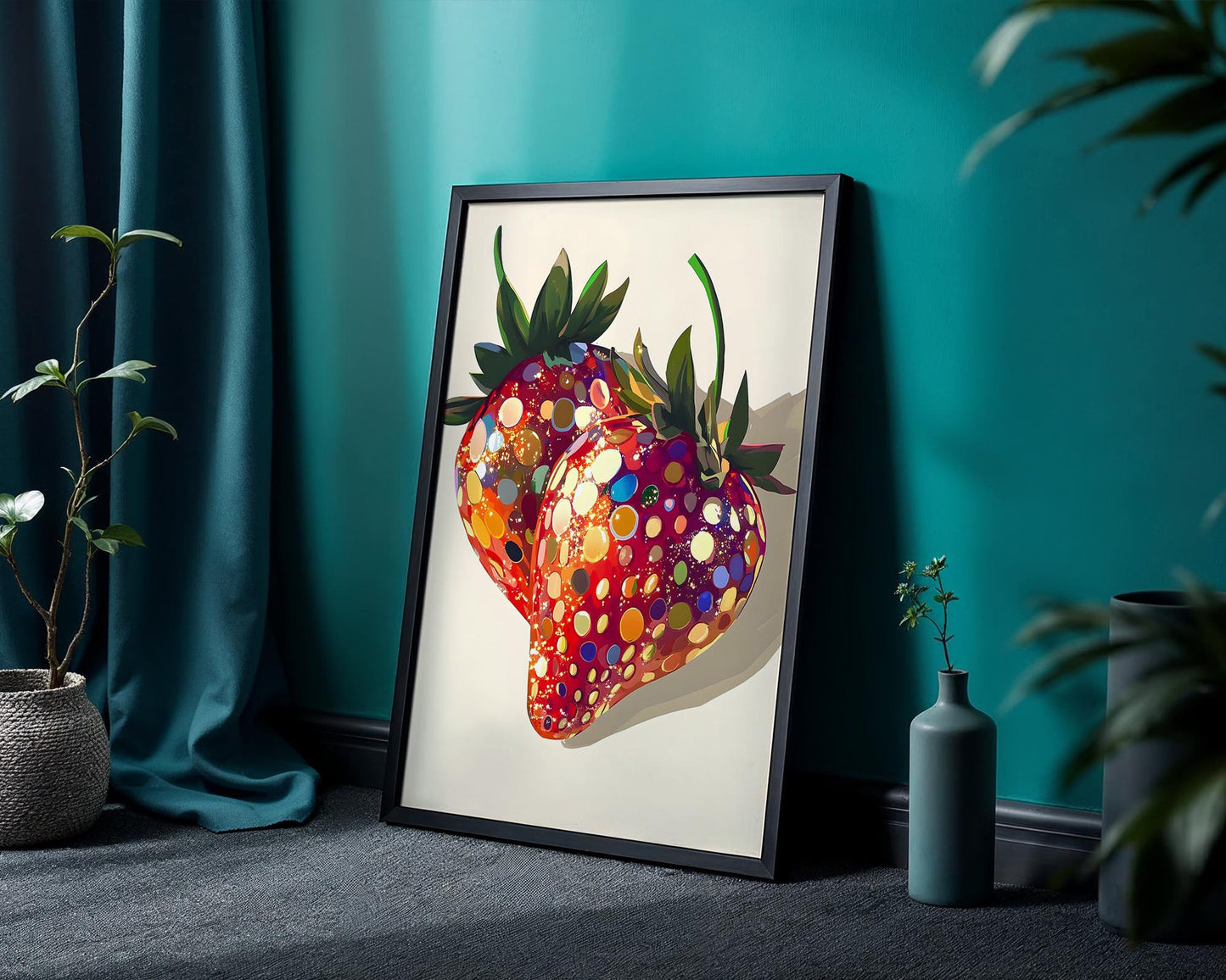 Strawberry Party | Disco Fruits Art Print