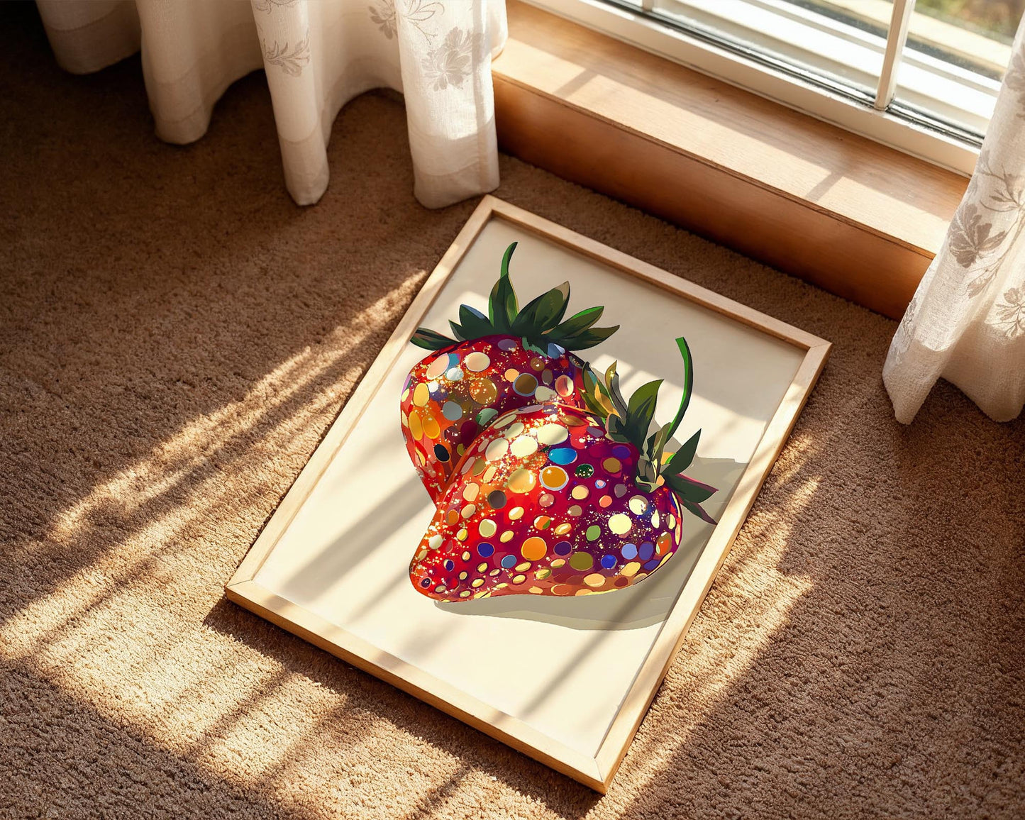 Strawberry Party | Disco Fruits Art Print