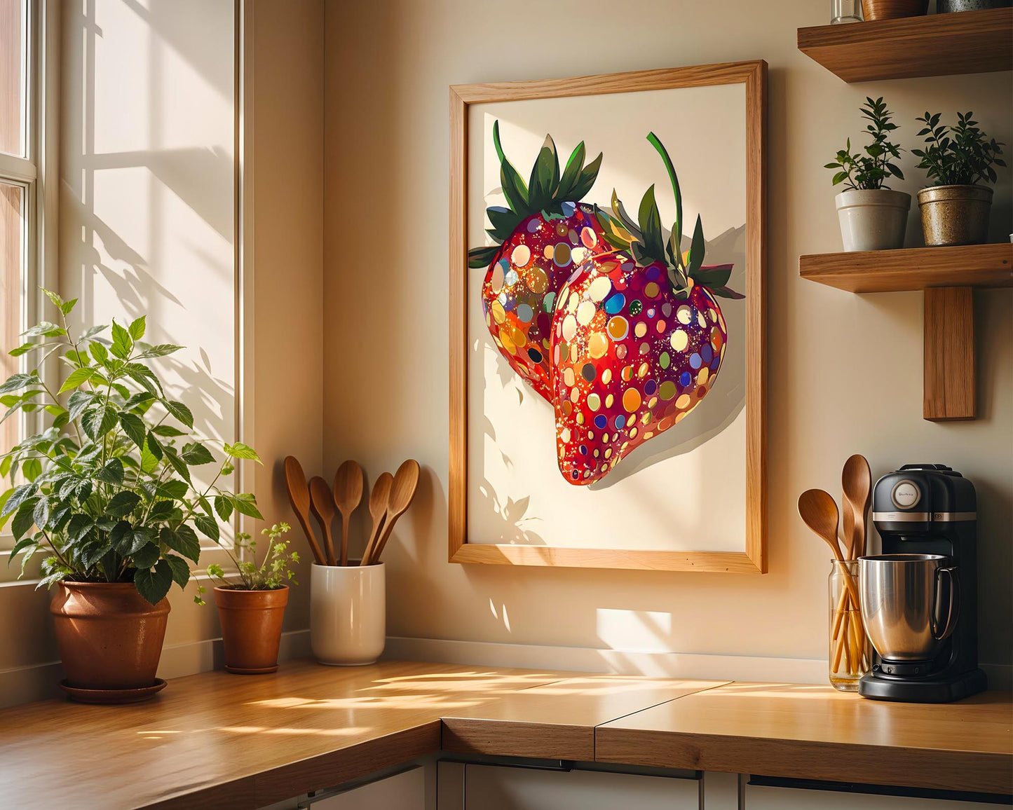 Strawberry Party | Disco Fruits Art Print