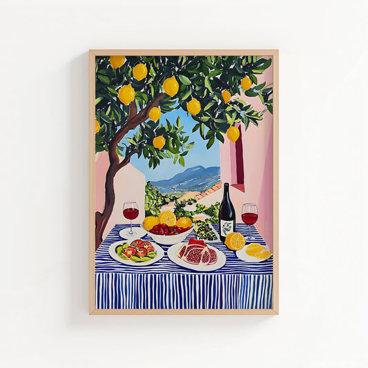 The Summer Table – Mediterranean Lemon Wall Art Print