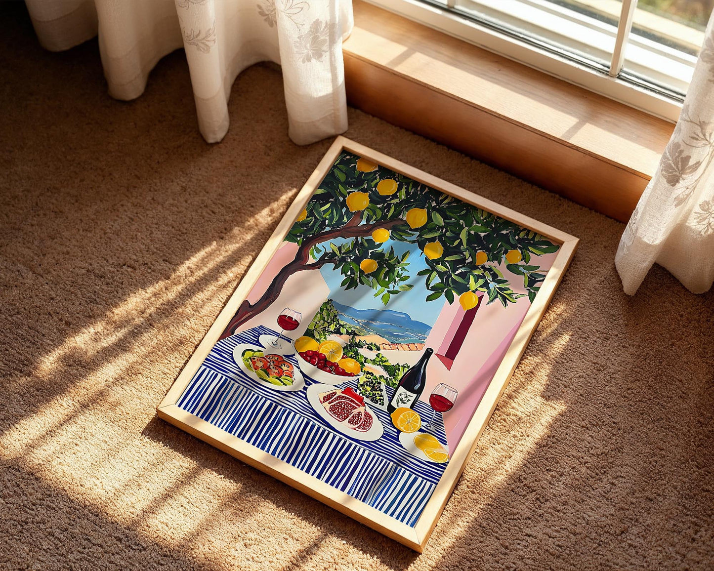 The Summer Table – Mediterranean Lemon Wall Art Print