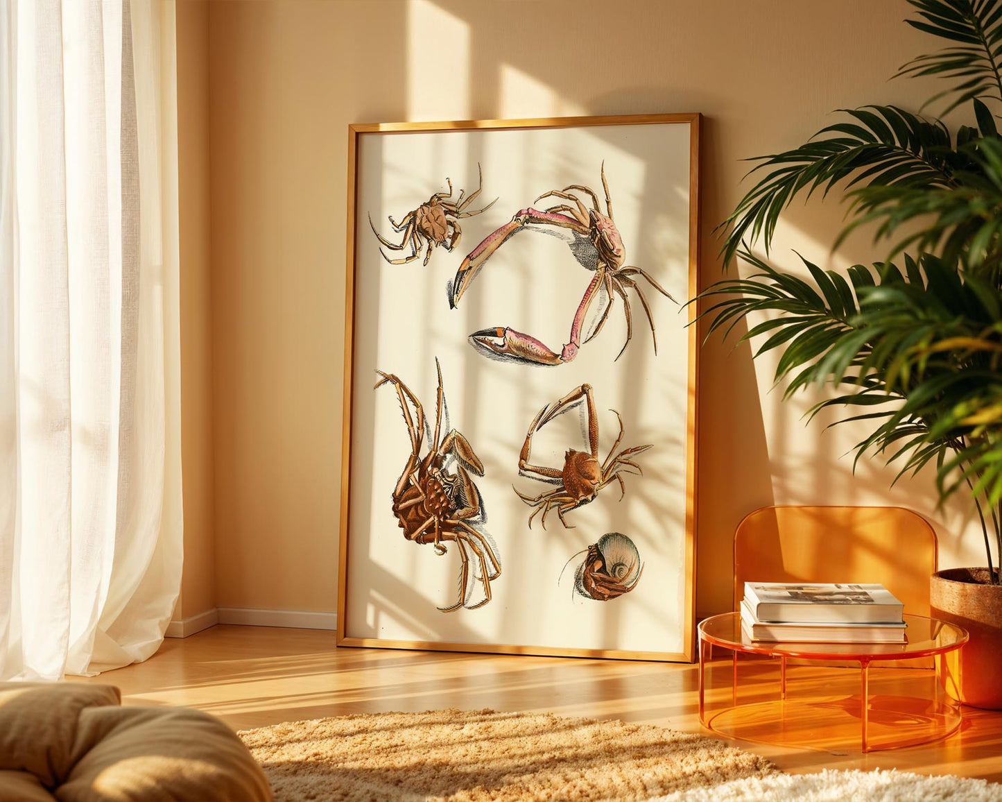 Vintage Crab Study – Coastal Marine Wall Art Print